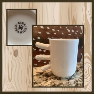 “Funny Finger Mug” by KINA Ceramics Handmade Coffee Mug Wants to Hold Your Hand